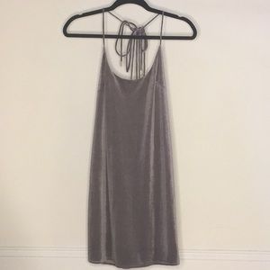 Purple Faux Crushed Velvet Dress - like new!